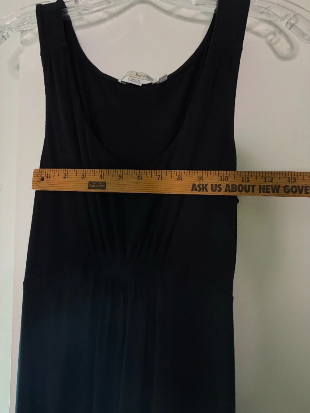 Boden Black Sleeveless Jersey Maxi Dress Women's US 8 Long Travel Dress